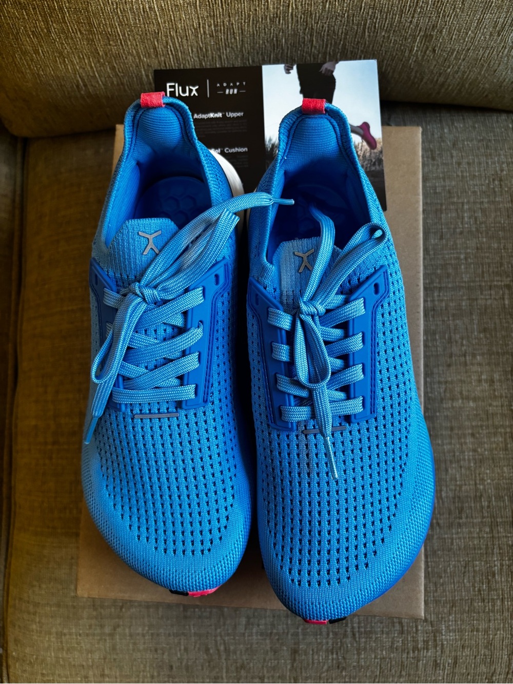 UNISEX Flux adapt run Spark Blue Slip-On Running Sneakers .Men’s 5 Women’s 6.5